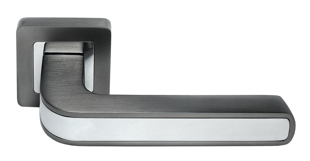 Ручка дверная DIY MH-46 GR/CP-S55, "EON", квадр накл, графит/хром (20)