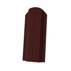 Штакетник металлический МП ELLIPSE-О 19х126 (ПЭ-01-8017-0.45) 1,5*0,126 шок-кор (1 шт= 0,189м2)