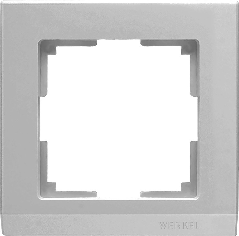 Рамка Stark Серебряный 1 местная  Werkel W0011806 (10)