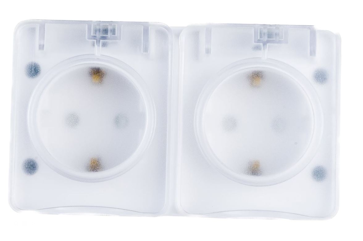 Розетка 2-м ОП AtlasDesign Profi54 16А IP54 250В с заземл. защ. шторки бел. SE ATN540126 (6)