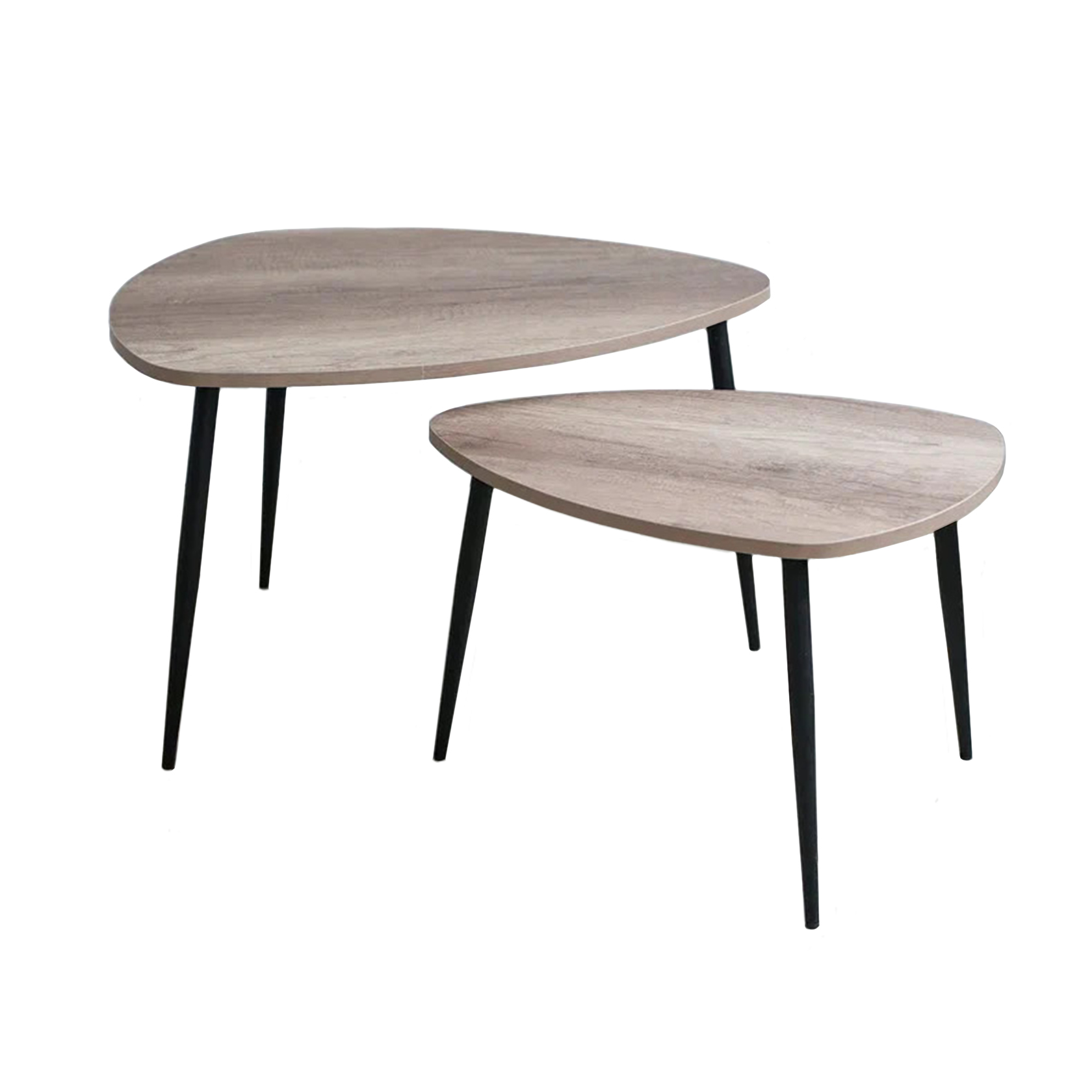 Комплект столов журнальных САВАННА каркас черный/ЛДСП Дуб каньон