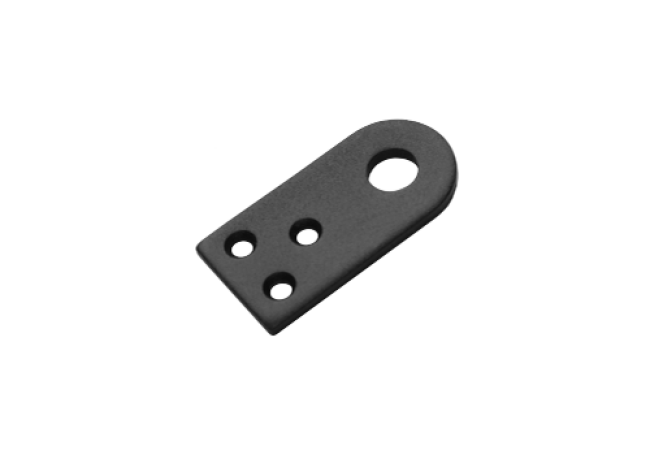 Проушина усиленная Домарт 80х40 прямая (толщ. 5 мм.) (черный) (50)