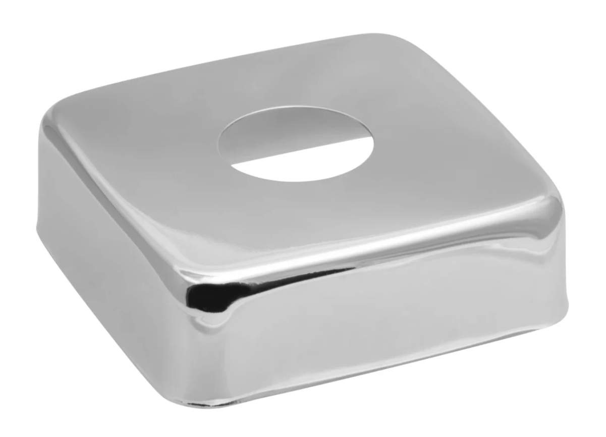 Чашка декоративная (отражатель) 1/2" квадрат средний (нержавеющая сталь, хром), MP-У