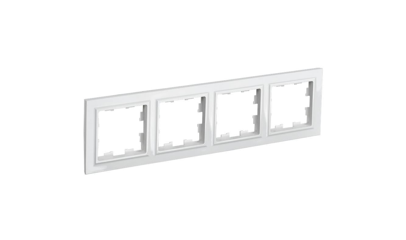 Рамка 4 поста РУ-4-БрБ белый BRITE (10)