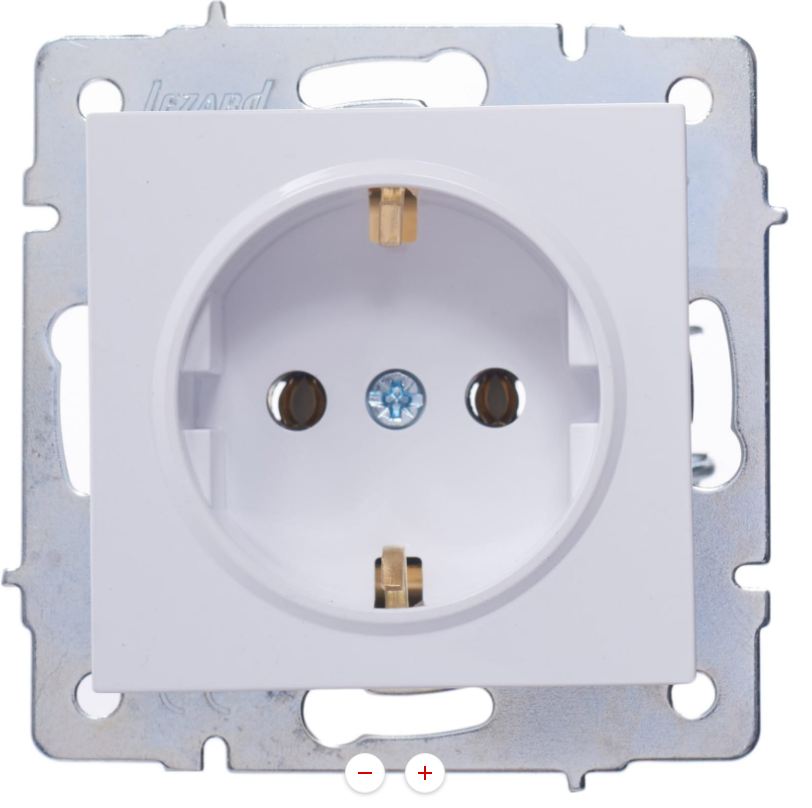 Белая розетка с/з VESNA(10)