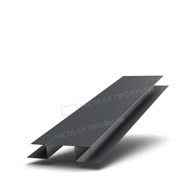 Планка стыковочная сложная 75х3000 (ПЭ-01-7024-0,45) серый графит