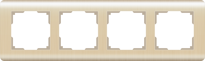 Рамка Stream Шампань 4-х местная W0042111 (10)