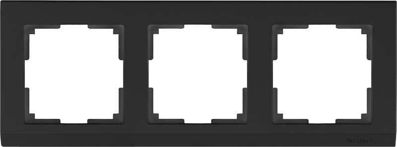 Рамка Stark Черный 3-х местная  Werkel W0031808 (10)