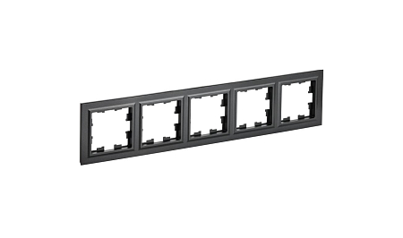 Рамка 5 постов РУ-5-БрЧ черный