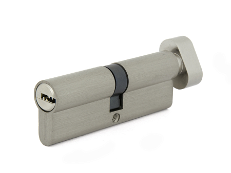 Цилиндровый механизм ZN 90 (35*55) C BK SN (никель/хром) с вертушкой (10-60)