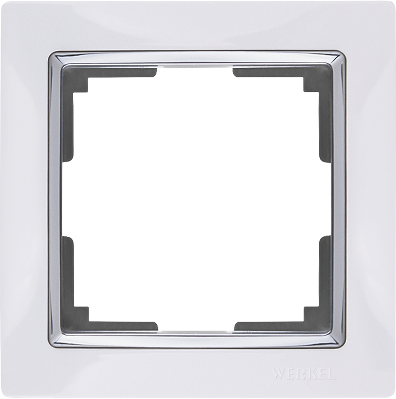 Рамка Snabb Белый/Хром 1 местная Werkel W0011901 (10)
