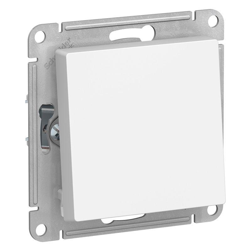 Белый выключатель 1 клав Проходной ATLAS DESIGN (20)