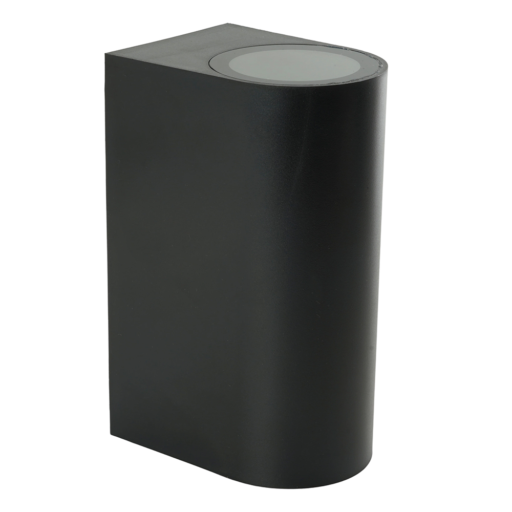 Светильник садово-парковый, 220-240V 2*GU10, DH015-P, черный (на стену) пластик (20)