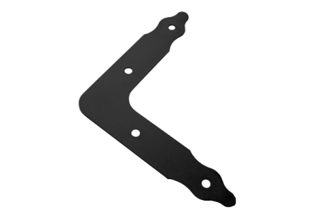 Уголок фигурный Домарт 250х250, черный (30)