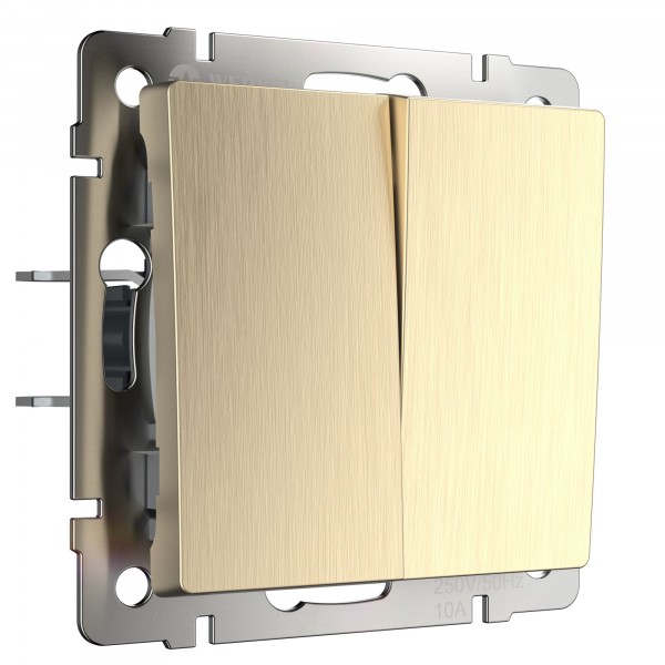 Выключатель Шампань рифленый Скрытой установки 2-х клав Werkel W1120010 (10)