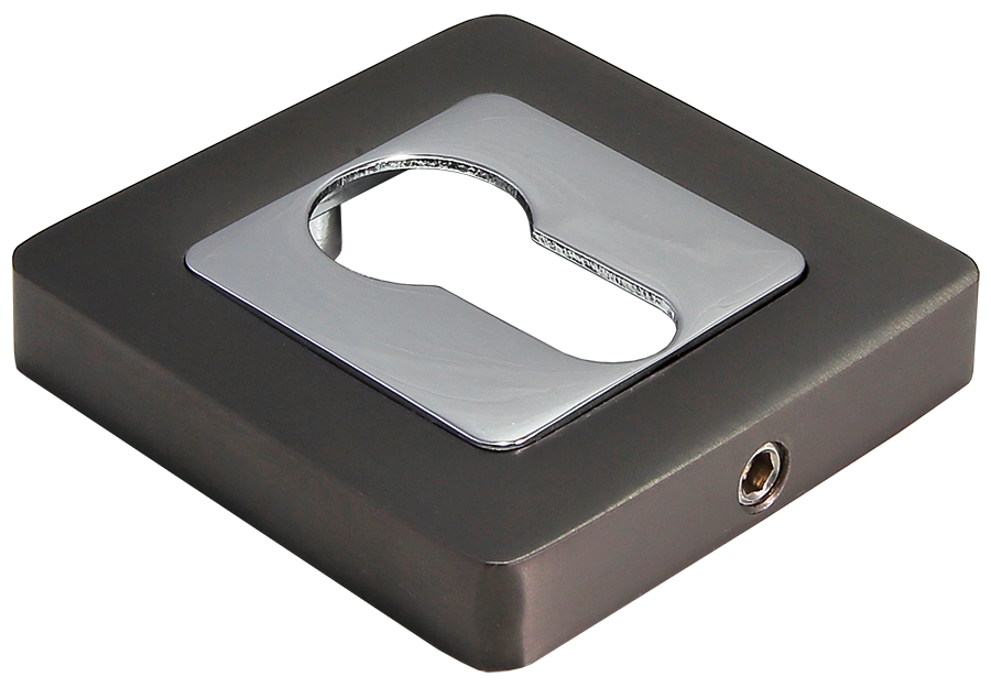 Накладка на цилиндр квадр MH-KH-S55 GR/PC, графит/хром (150)
