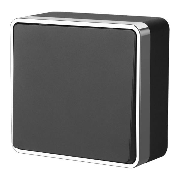 Выключатель Черный/хром Открытой установки 1 клав Gallant W5010035 (10)