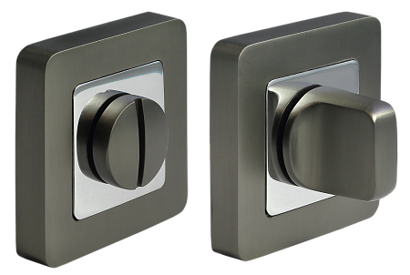 Завертка сантехн на квадр планке, MH-WC-S55 GR/PC, графит/хром (есть аналог код 196653) (50)