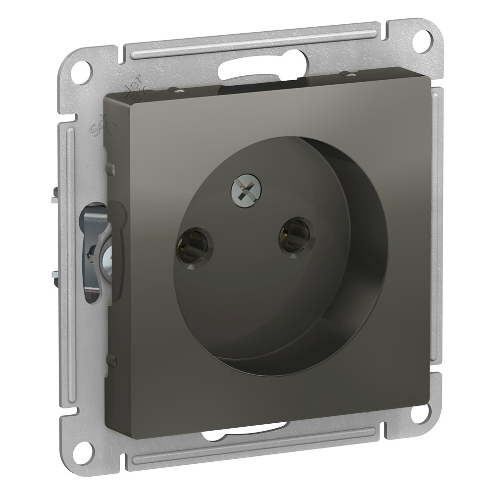 Сталь розетка 1-м СП 16А IP20 без заземл. без защ. шторок механизм SE ATN000941 AtlasDesign (5)