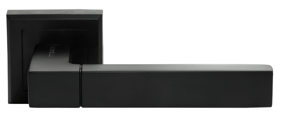 Ручка дверная DIY MH-28 BL-S "Fukoku", квадр накл, черный (20)