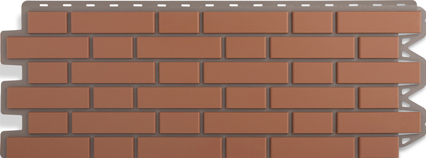 Панель Клинкерный Кирпич Красный (1,220 *0,440м*0,017) Альта-Профиль (10)