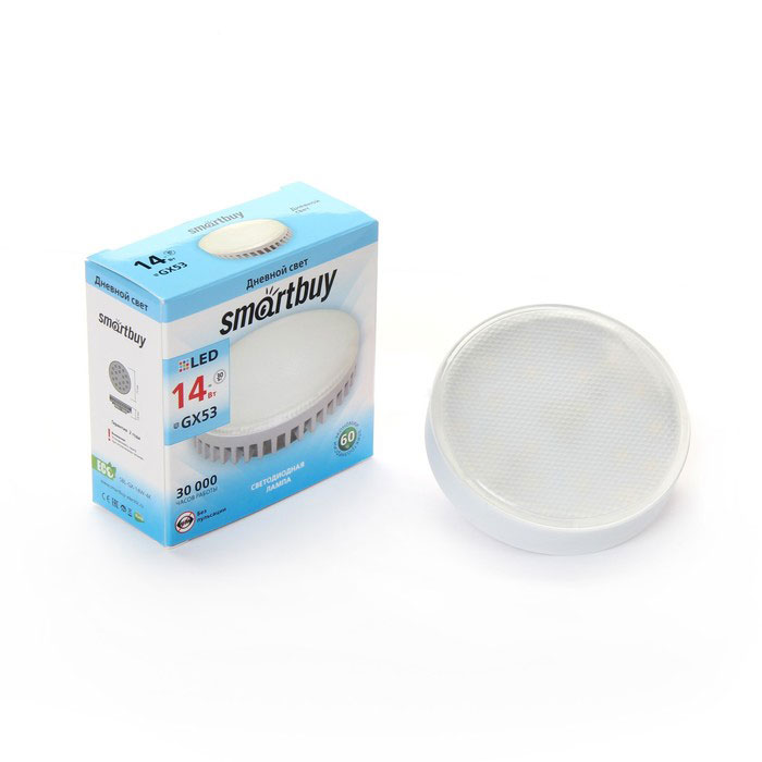 Лампа светодиодная 14Вт 4000К GX53 Smartbuy(10/100)