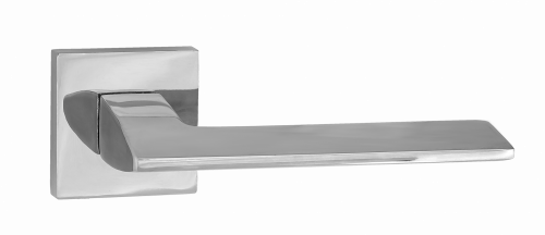 Ручка дверная Puerto 03 "Ночиата", квадр. накладка, хром блестящий (20)
