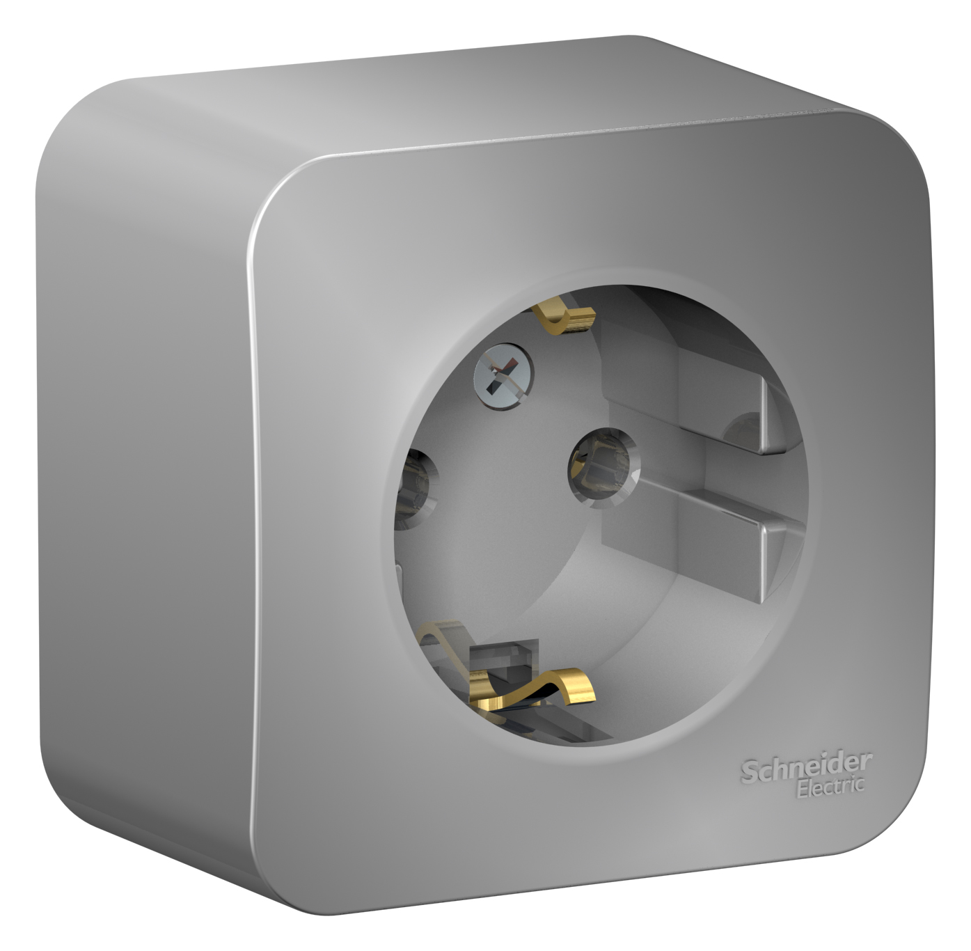 Алюминий розетка 1-м ОП Blanca 16А IP20 250В с заземл. без защ. шторок SE BLNRA010103 (12)