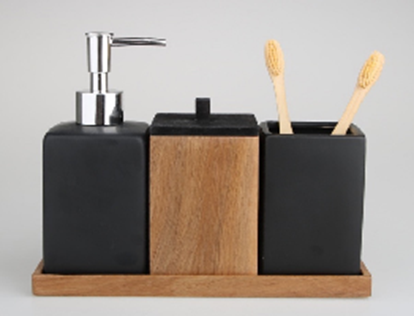 Набор аксессуаров для ванной  Wood 3 пр. керамика