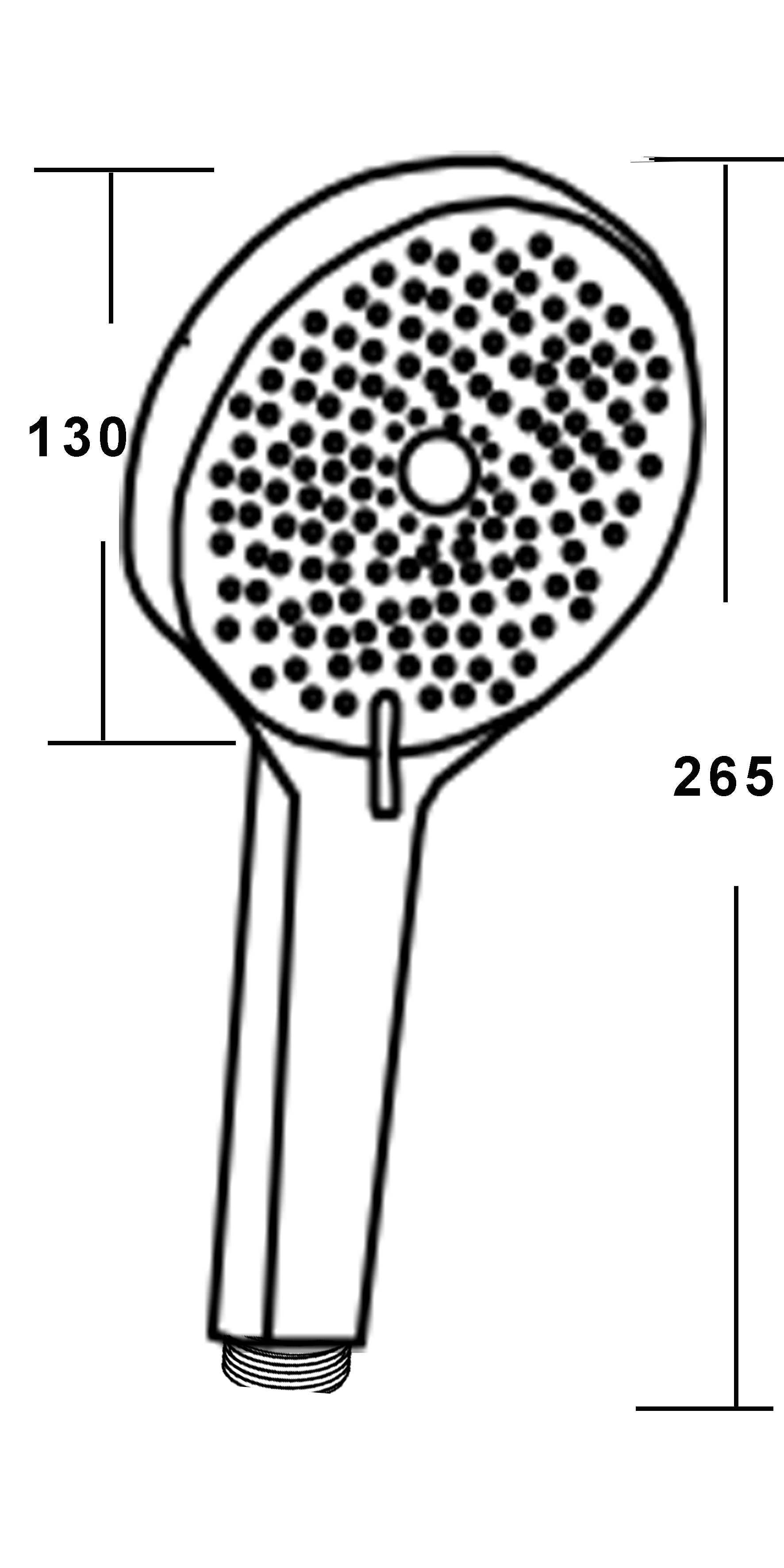 Ручной душ  Black, 3 реж., диам. 130,   арт. VSP15, VODA2