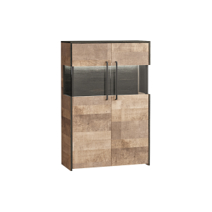 Комод Трувор  с витриной 13.306 (Дуб Гранж Песочный К356, Интра)