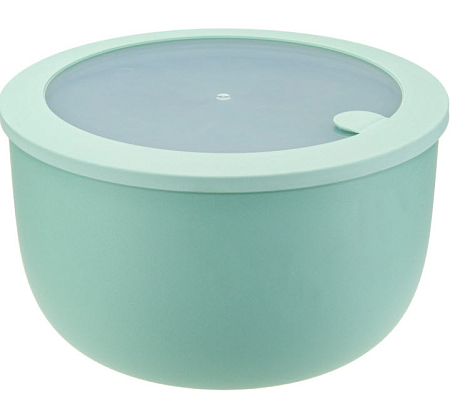 Миска д/СВЧ 3,6л с/кр "Нео" герметич. Фисташковый (12) М1327
