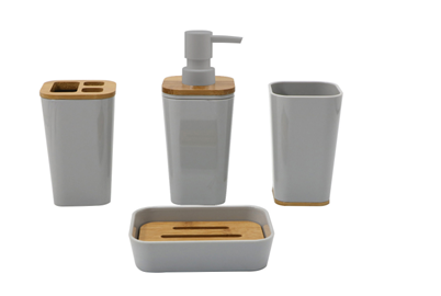 Набор аксессуаров для ванной "Gray pic" 4 предмета, пластик