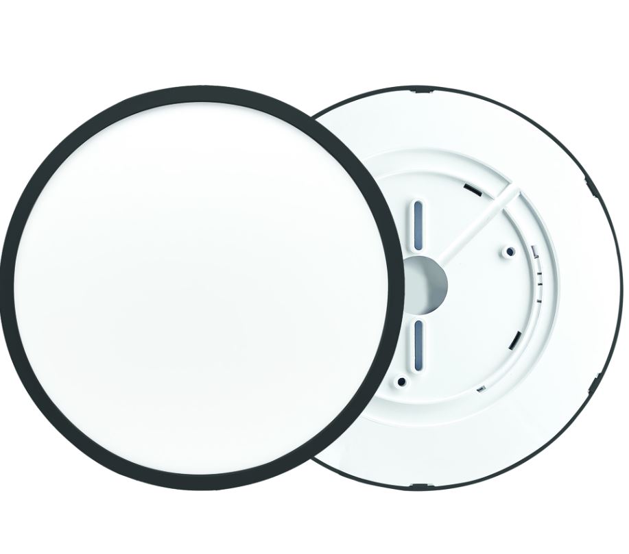 18-128 Светильник светодиодный, накладной, SPIN, 24Вт, 230В/50Гц, 2400лм, 6500К, IP40, ø230х25, круг, черный, монтажная платформа в комплекте