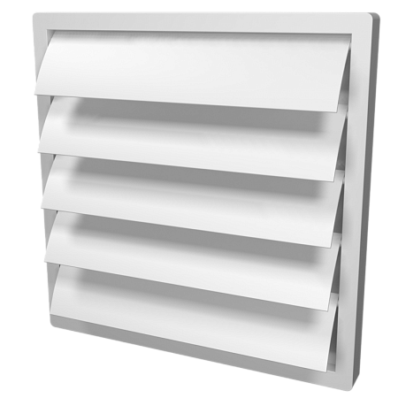 Решётка приточно-вытяжная 150х150 с фланцем D100, бел. (24)
