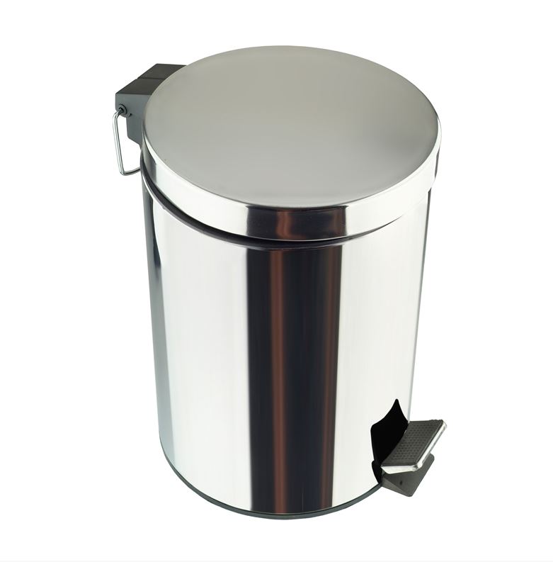 Ведро для мусора Delphinium "Н103" 8л, хром																