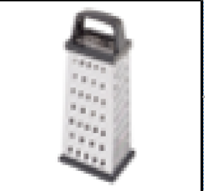 Терка нерж. с мерн.делением, съемным дном четырехгранная 21 см