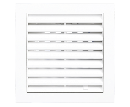 Решетка вентиляционная RRPF фланец D100 разъемная регулируемая 150x150 пластик ERA (10)