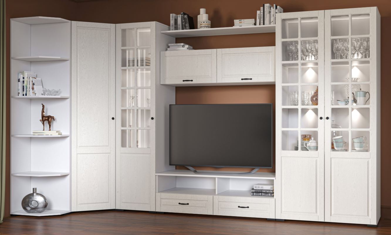 Система Лацио Сканди Тумба ТВ (Вотан/Сканди графит (ручка черная)