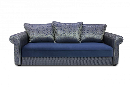 ГАМБУРГ - 3 (диван) - Каркас: Eliza 1b; Основа:Макс 13 синий; Подушки (3): Eliza 1a