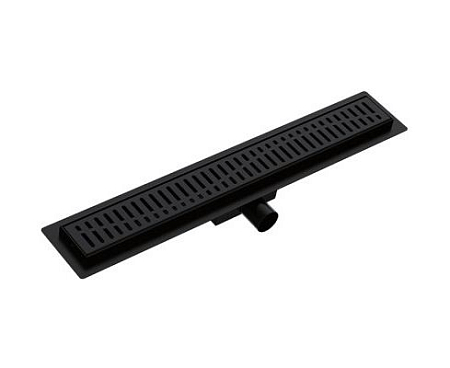 Трап душевой из нержавеющей стали 70х600 мм чёрный GAPPO (сухой и мокрый затвор) (5)