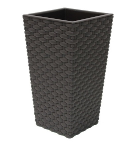 Кашпо "Ротанг" 198*198*360мм вставка 4,9л Коричневый Ротанг (10) М3086