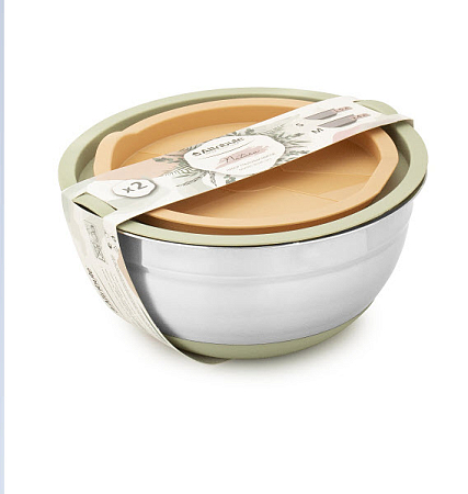 Набор мисок с крышками NATURA 2шт 1.5л+2.4л