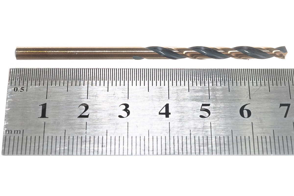 Сверло по металлу Ritter EC 3,5 мм (HSS-G M2 Gold&Black) DIN 338 RN (1 шт в блистере) (1000/250/1)