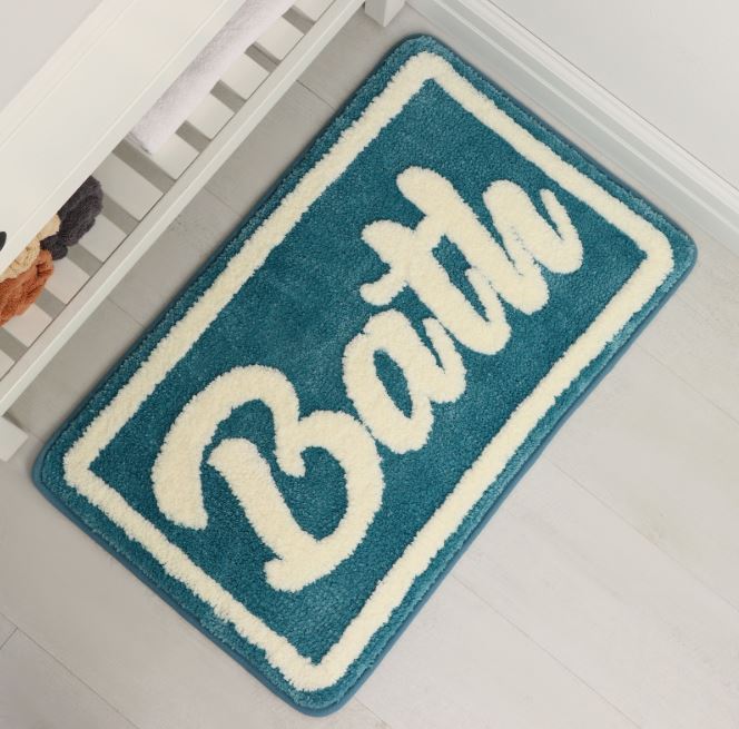 Коврик для ванной и туалета SAVANNA Bath, 50×80 см, голубой