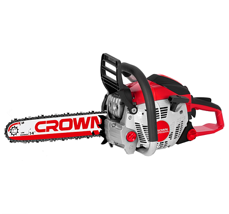 Пила цепная бензиновая CROWN CT20198-14 40.2сс, шина 14”, цепь 3/8"-0,050"/1,3мм, 52з, 22м/с, EasySt
