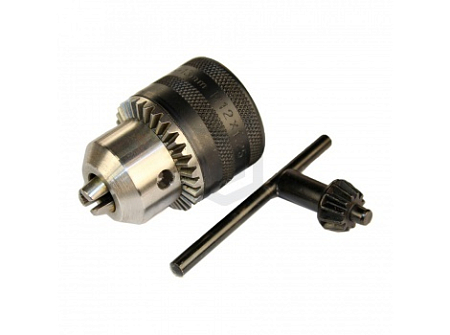 Патрон сверлильный Bohrer ключевой 1,5 - 13,0 мм (посадка 1/2" - 20UNF) с ключом (в блистере) (20/5/