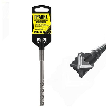 Бур д/перфоратора 10,0х610/550 Гранит (100)
