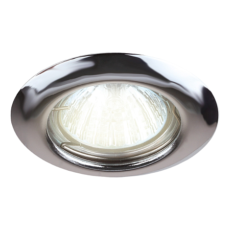 Светильник встраиваемый под лампу MR16 серебро выпуклый (SBL-08SL-MR16)/100(__)