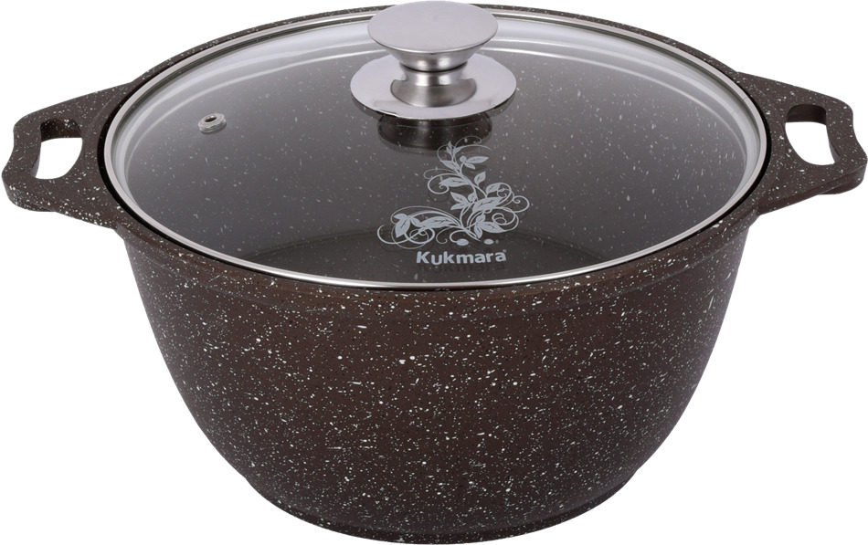 Кастрюля 4,0л Мрам. ст/кр а/п кофейный мрамор (3) кмк42а